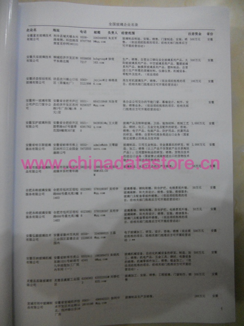 全國玻璃企業(yè)名單助您立刻獲得大量潛在客戶信息，大大減少銷售成本，是您的事業(yè)事半功倍